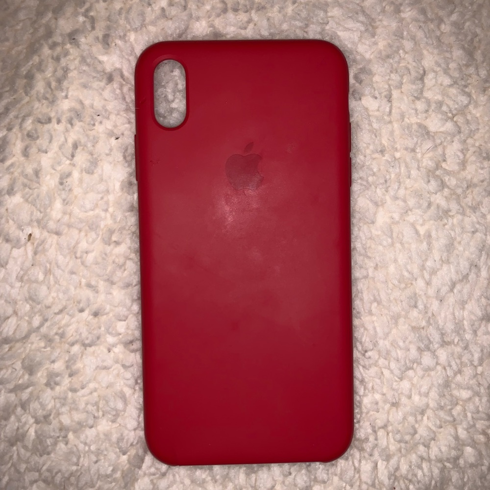 RED APPLE SILICONE PHONE CASE